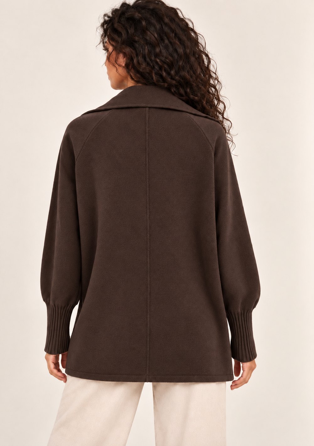 Cardigan 1 Bottone Tasche da donna in colore moro, vista alternativa 3