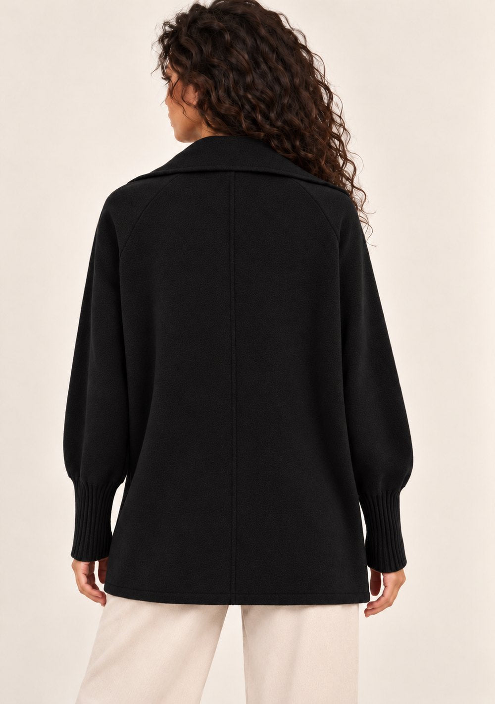 Cardigan 1 Bottone Tasche da donna in colore nero, vista alternativa 3