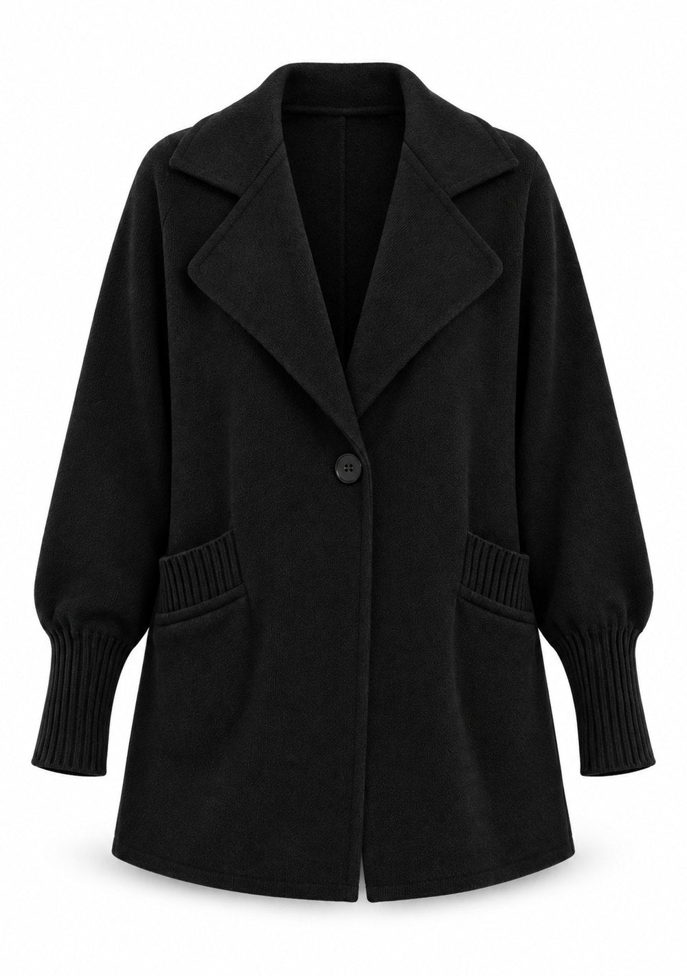 Cardigan 1 Bottone Tasche da donna in colore nero, vista alternativa 4