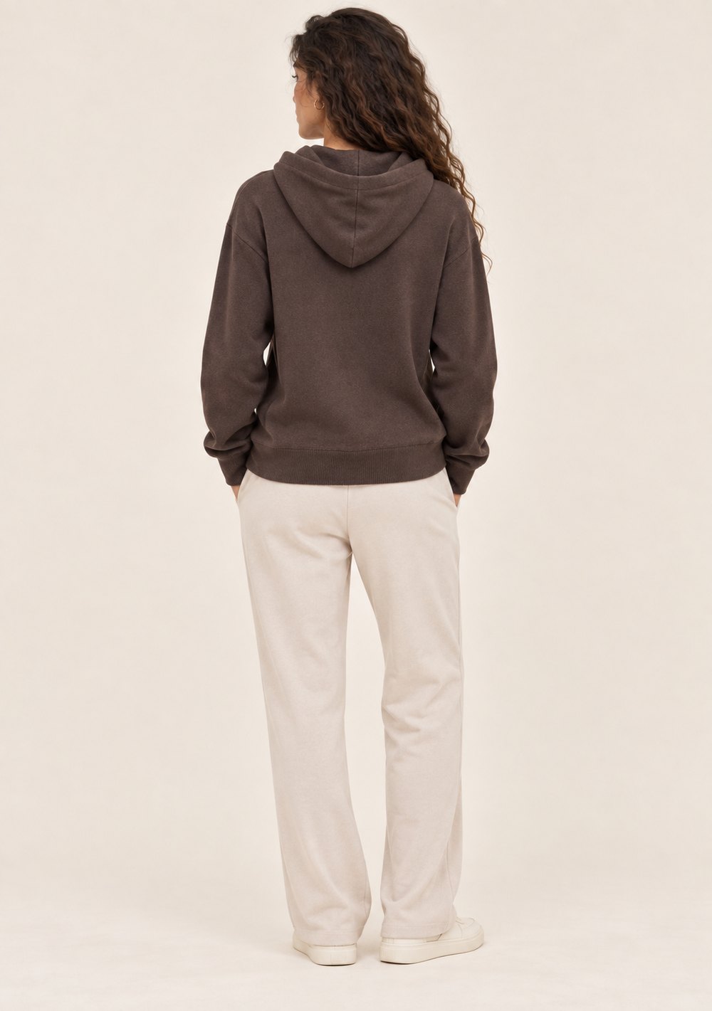 Maglia con Cappuccio da donna in colore moro, vista alternativa 3