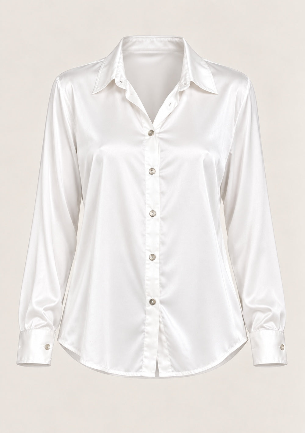 Camicia Satin da donna in colore bianco, vista alternativa 4