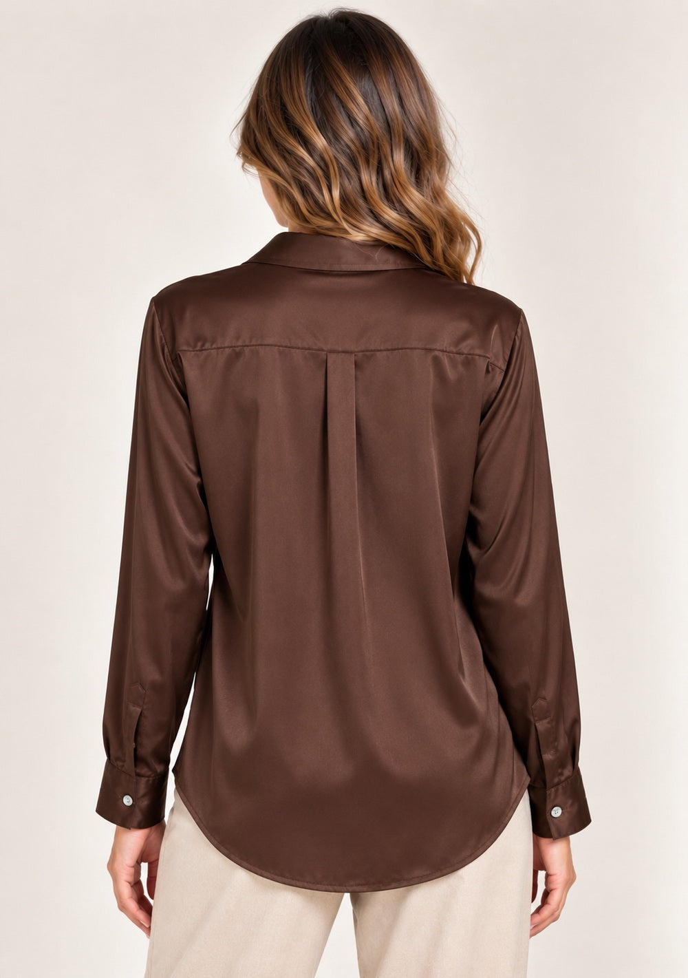Camicia Satin da donna in colore moro, vista alternativa 3