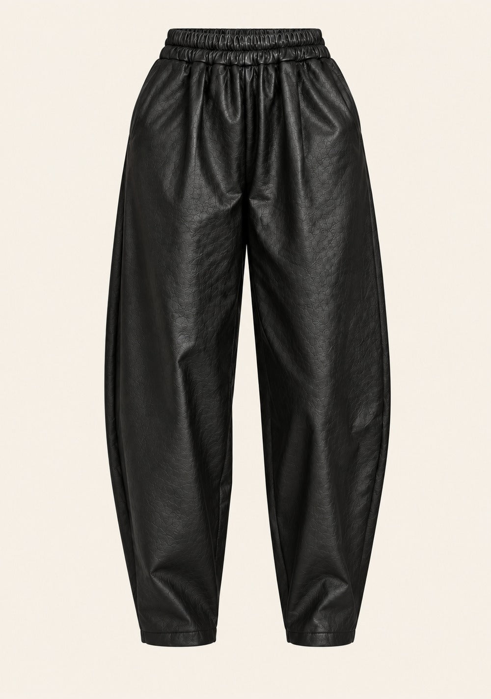 Pantaloni Balloon Ecopelle da donna in colore nero, vista alternativa 3