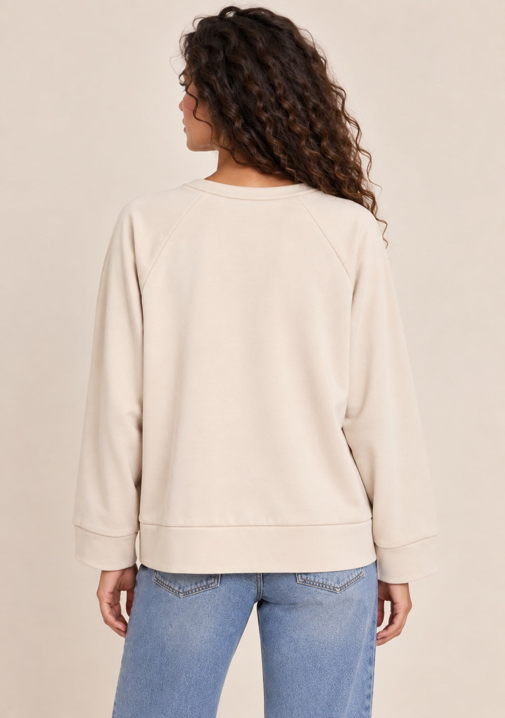 Maglia in Felpa da donna in colore beige, vista alternativa 3
