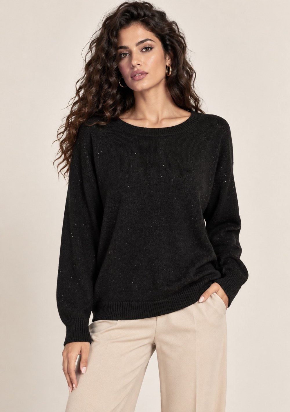 Maglia a Barca con Paillettes - foto 2