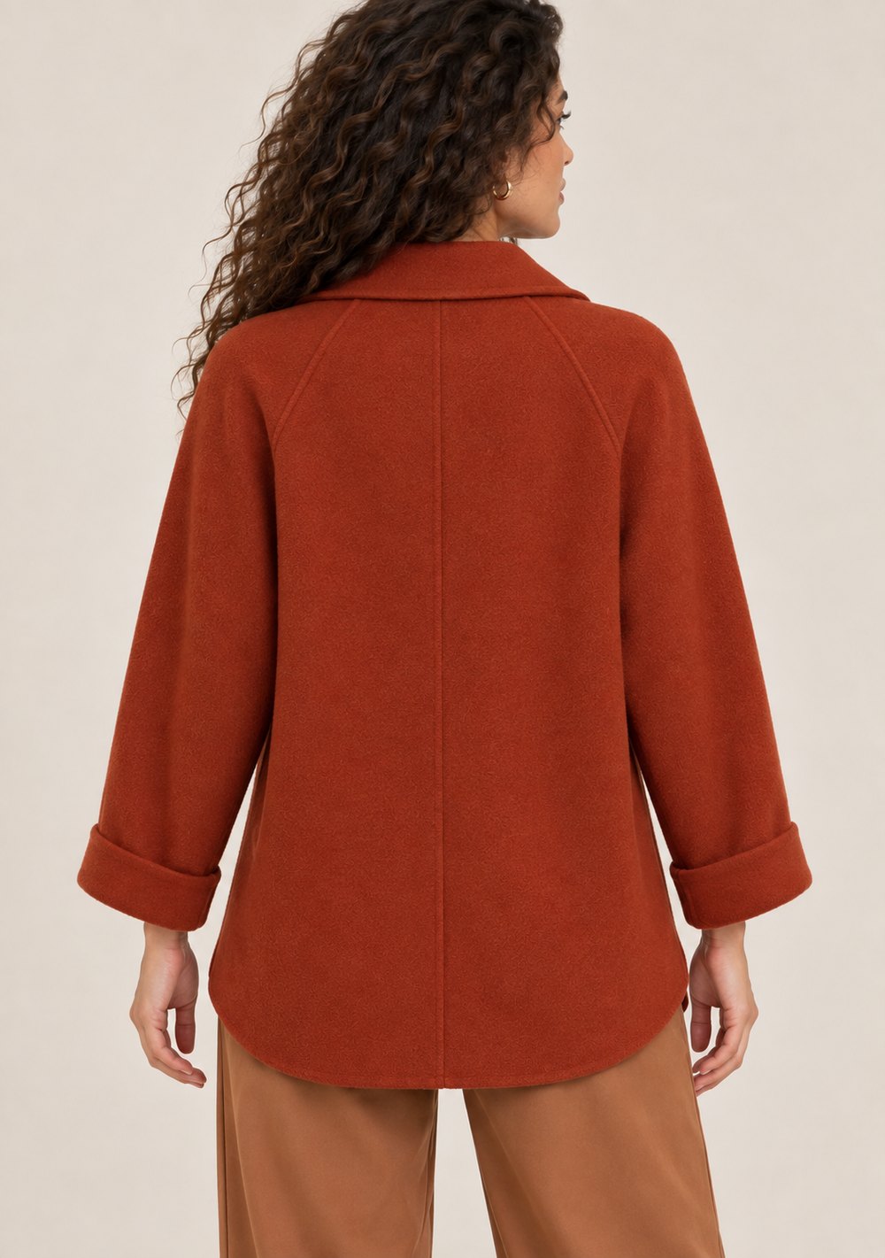 Cardigan Chiusura Ciappa da donna in colore coccio, vista alternativa 3