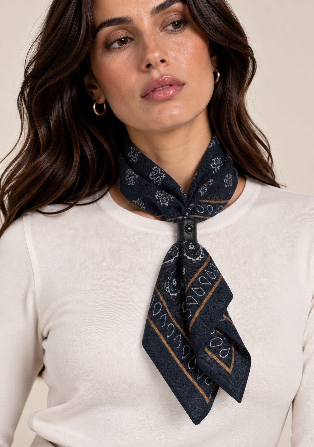 Bandana fantasia in colore nero, vista alternativa 2