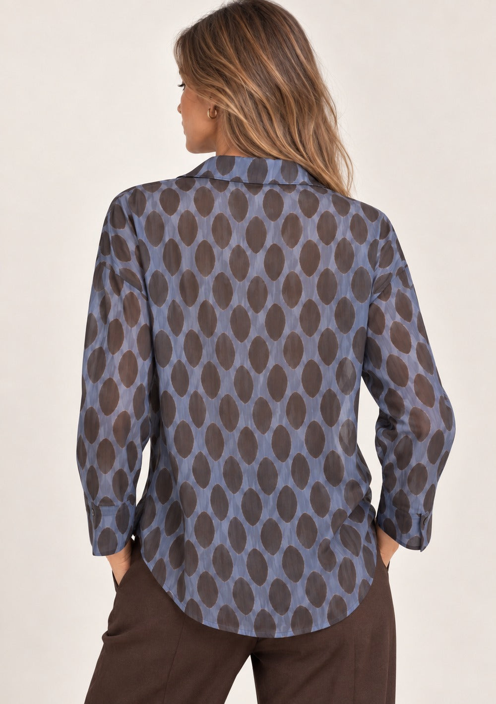 Camicia Nodo da donna in colore jeans, vista alternativa 3
