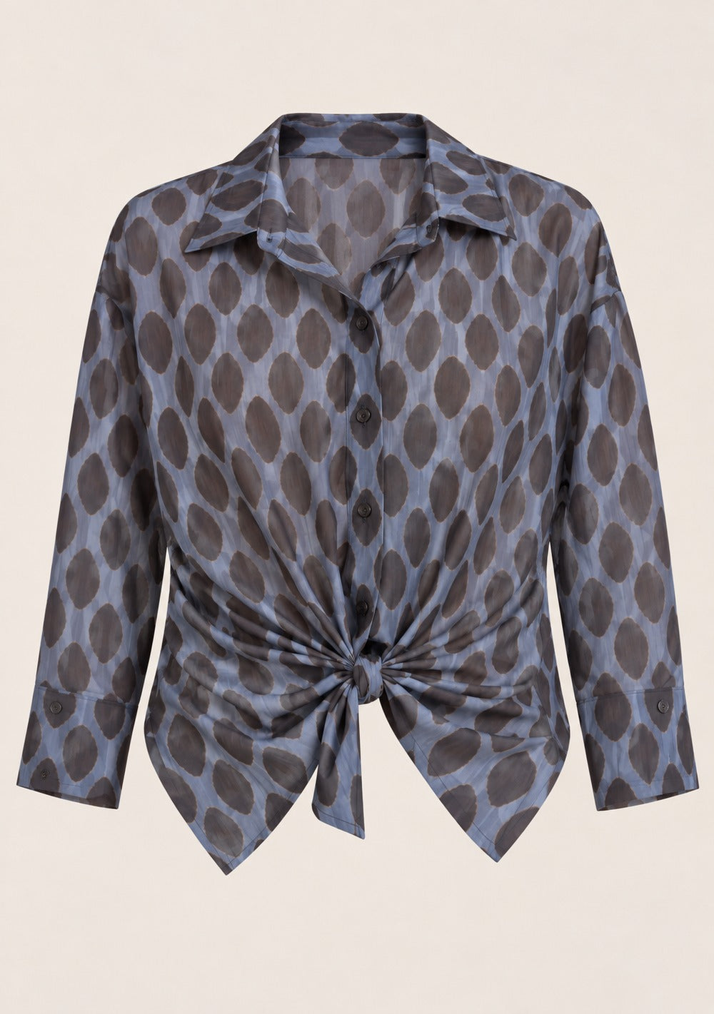 Camicia Nodo da donna in colore jeans, vista alternativa 4