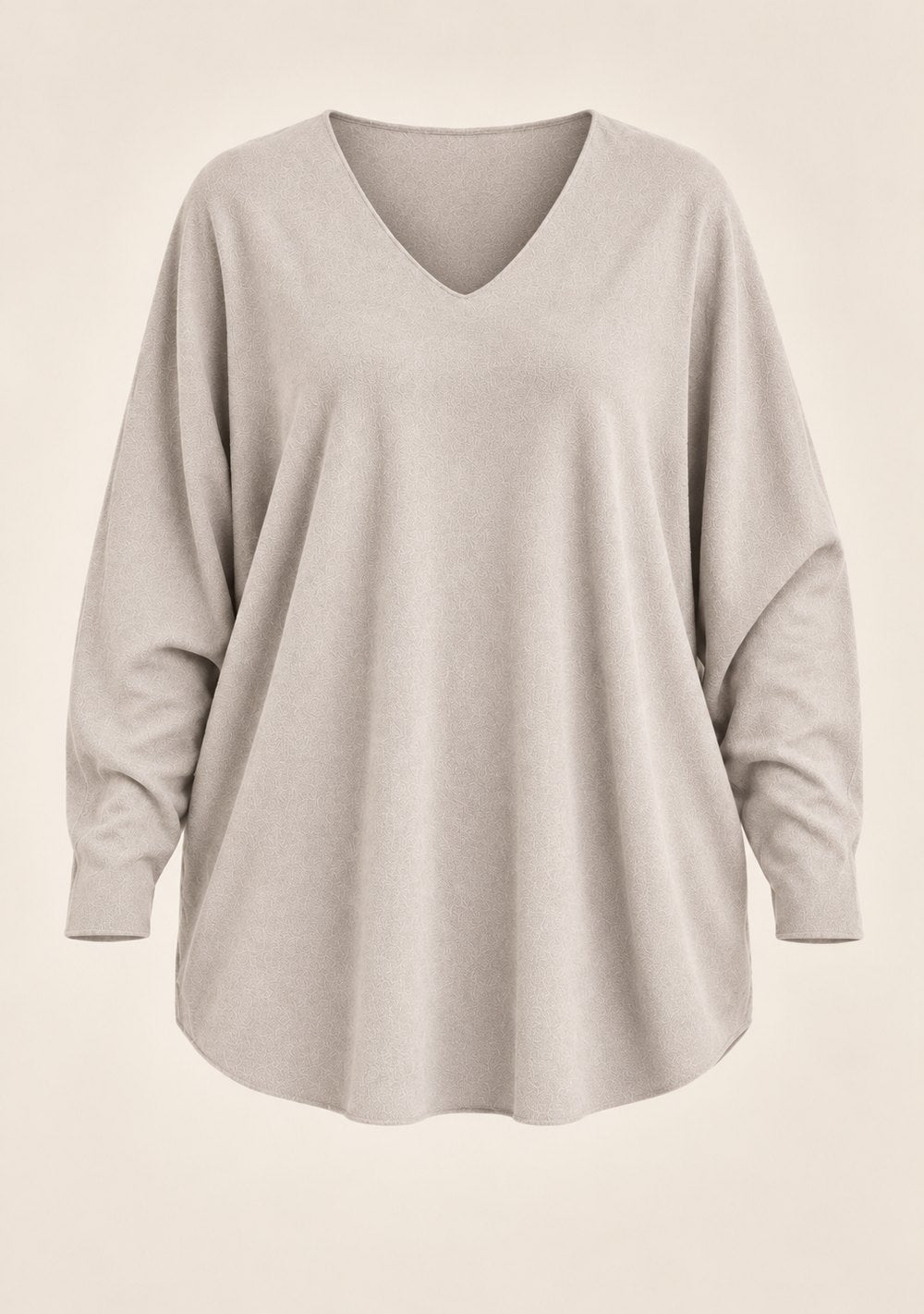 Maglia Scollo a V con Spacchi da donna in colore beige, vista alternativa 4
