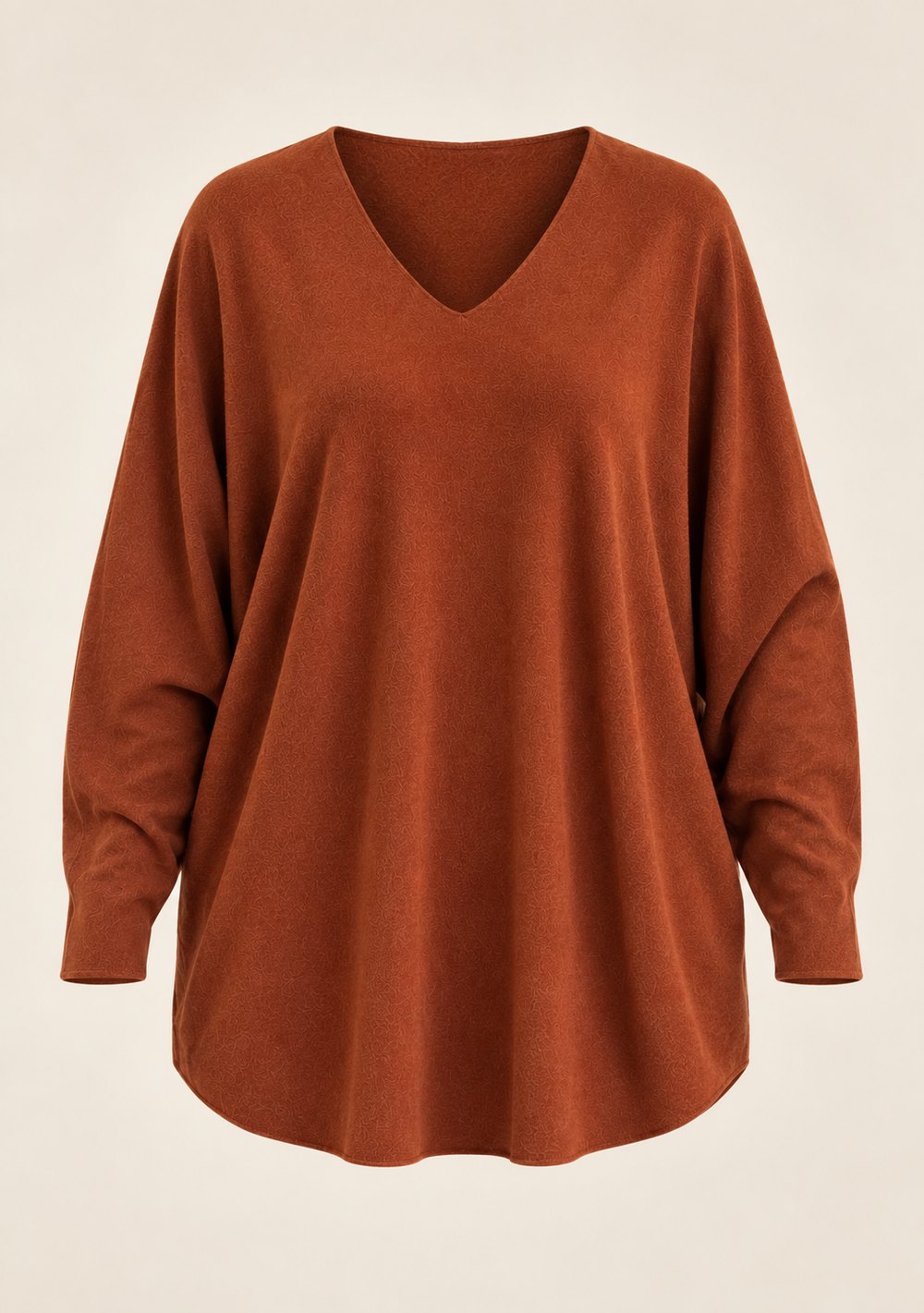 Maglia Scollo a V con Spacchi da donna in colore coccio, vista alternativa 4