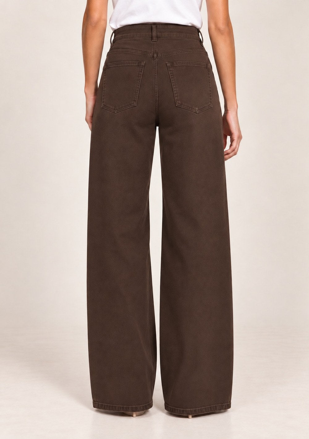 Pantaloni Palazzo da donna in colore moro, vista alternativa 2