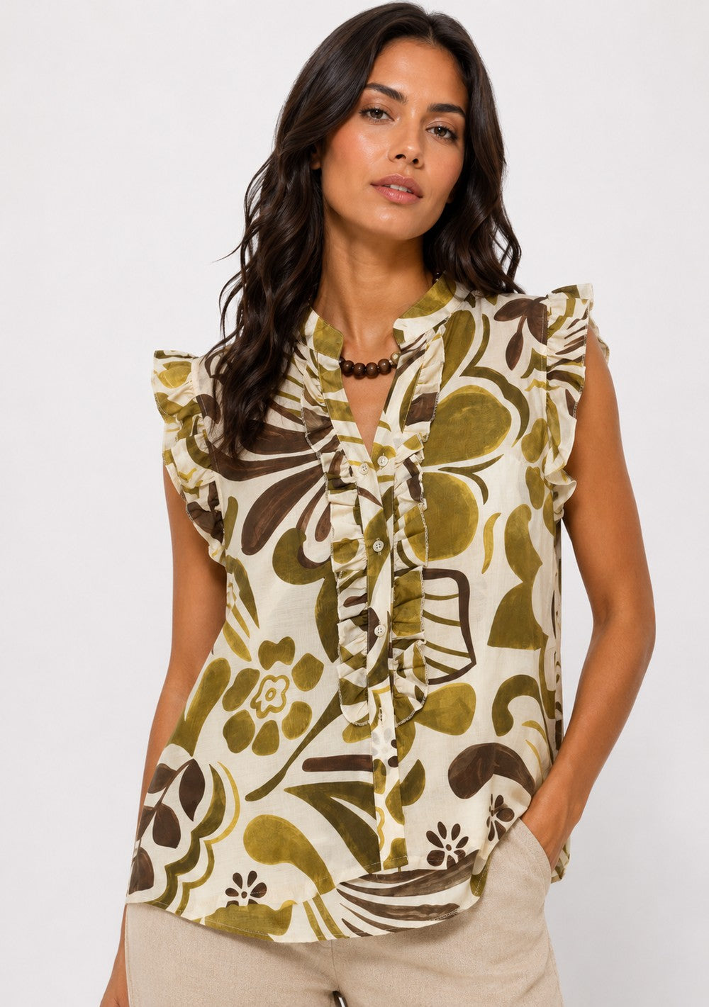 Camicia Smanicata Rouches
