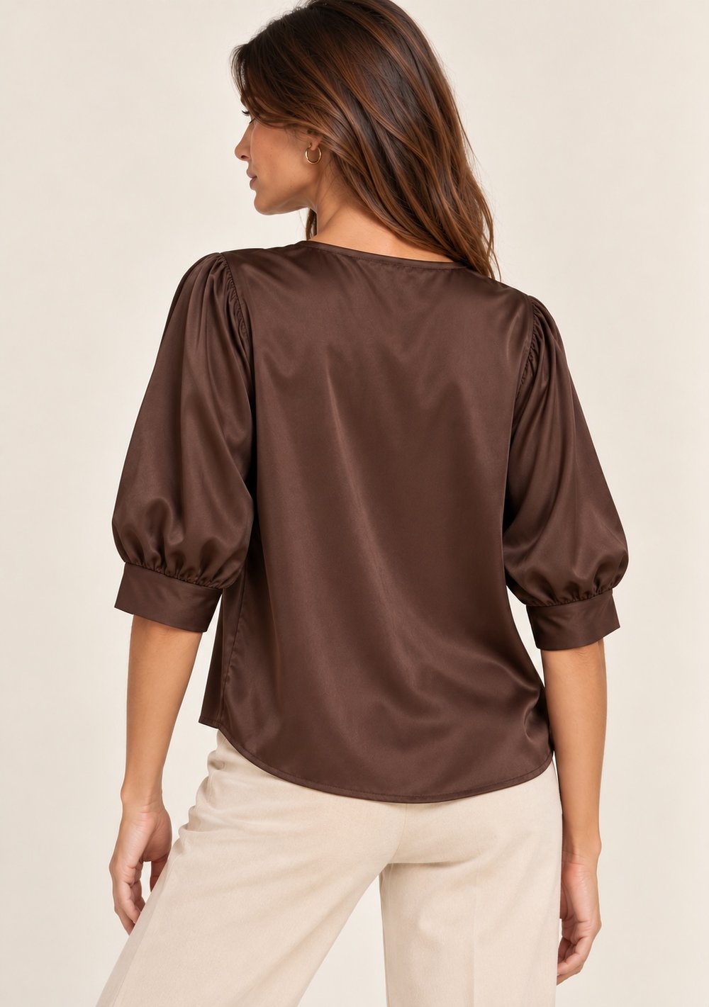 Casacca in Raso da donna in colore moro, vista alternativa 2