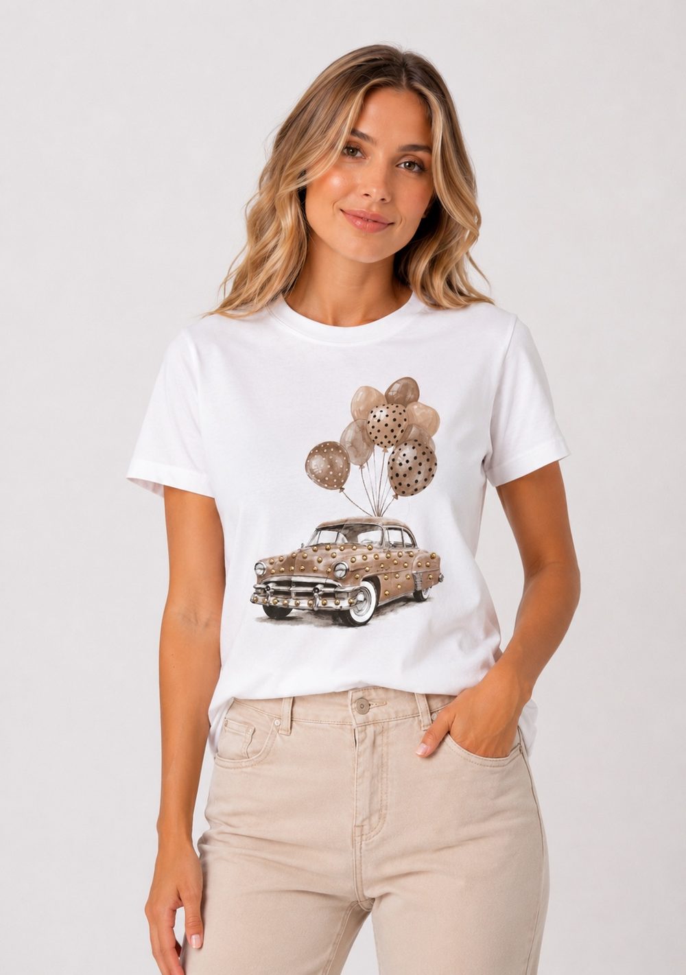 T-Shirt Slim "Auto Borchie"