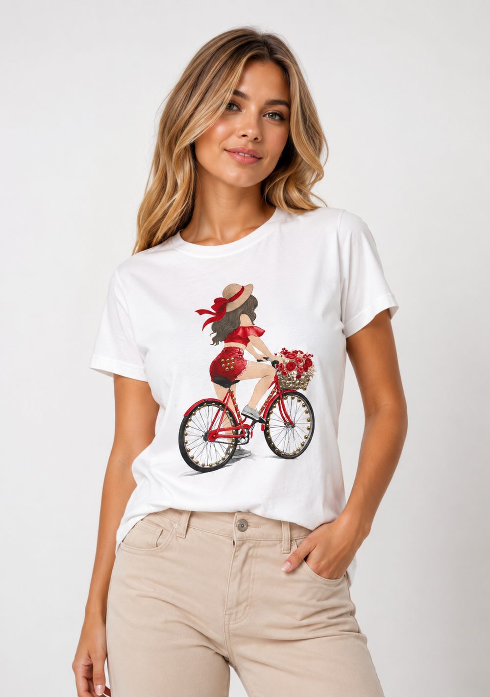 T-Shirt Slim "Bici Borchie"