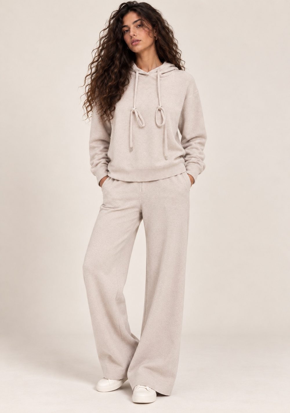 Pantaloni Palazzo da donna in colore beige, vista alternativa 2