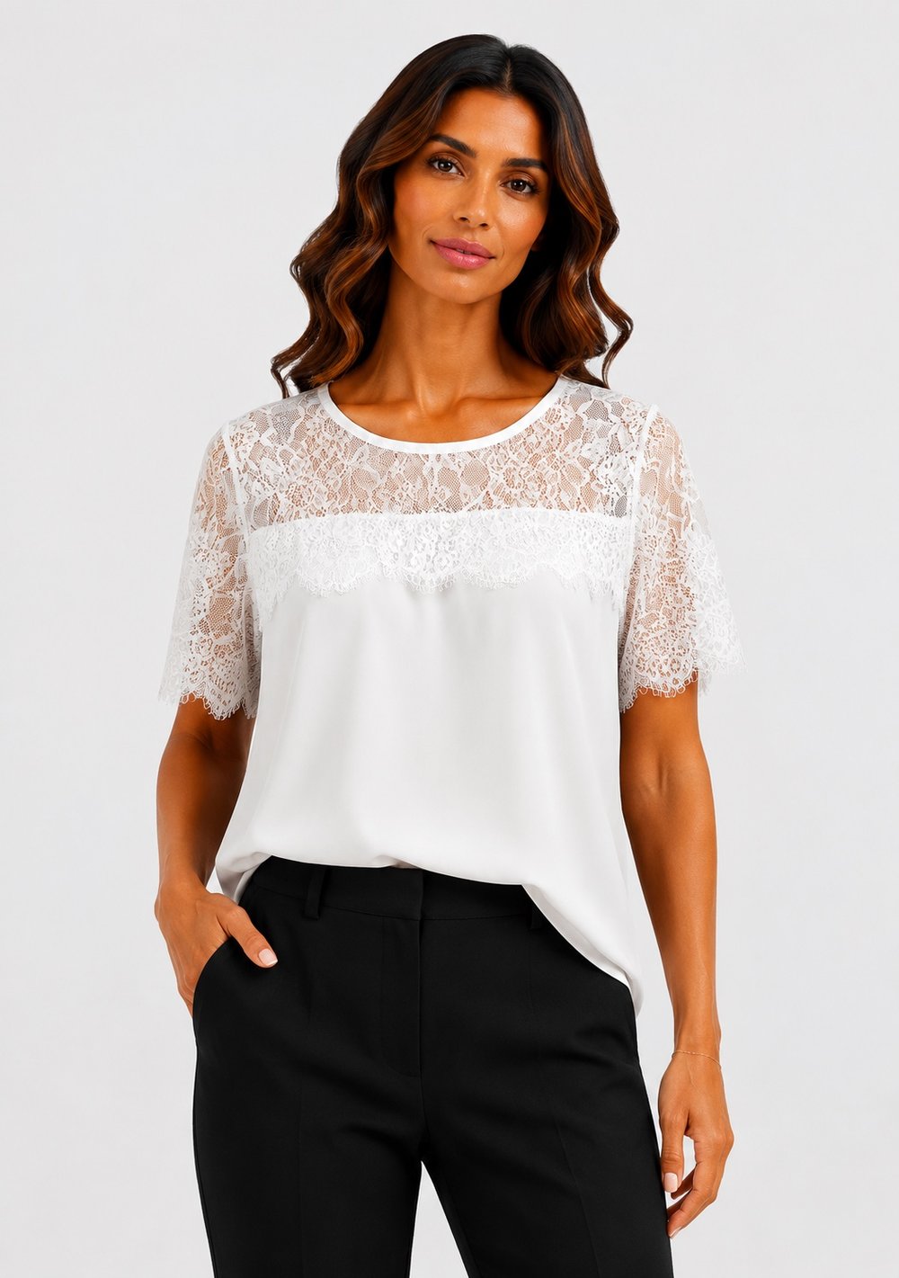 Maglia in Pizzo e Raso
