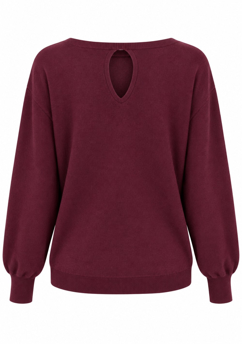 Maglia a Barca con Goccia da donna in colore vino, vista alternativa 4