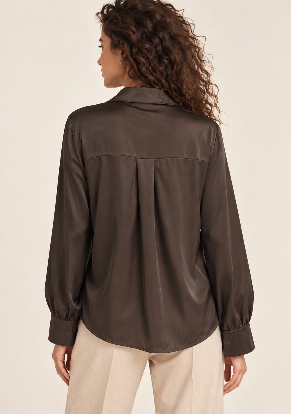Camicia Doppiata con Merletto da donna in colore moro, vista alternativa 2