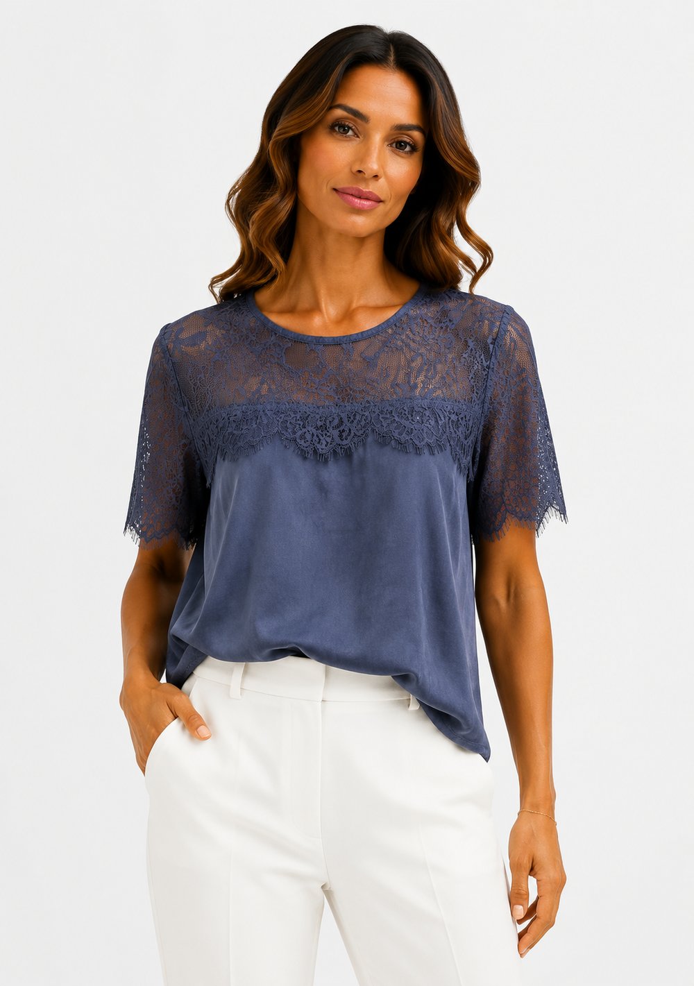 Maglia in Pizzo e Raso