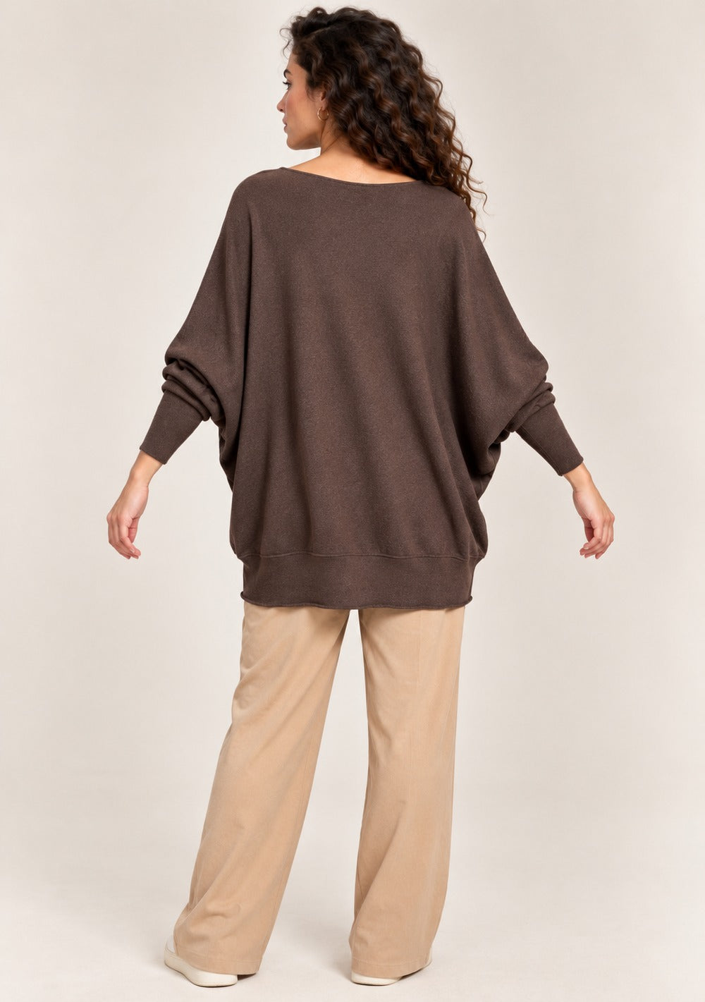 Maglia a Barca Pipistrello da donna in colore moro, vista alternativa 3
