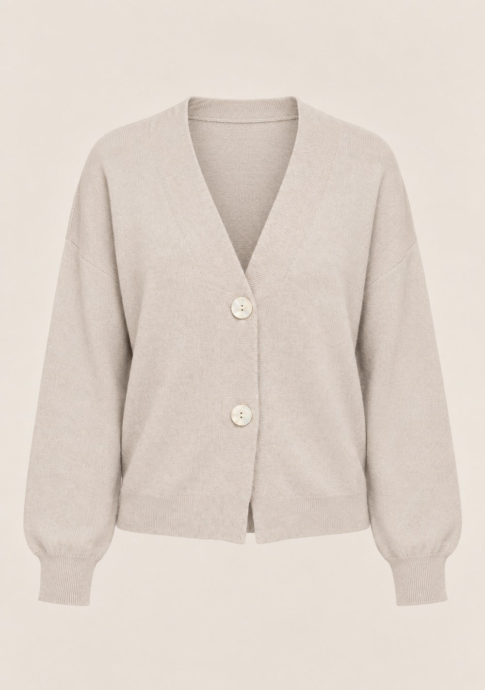 Cardigan 2 Bottoni Integrale da donna in colore beige, vista alternativa 4