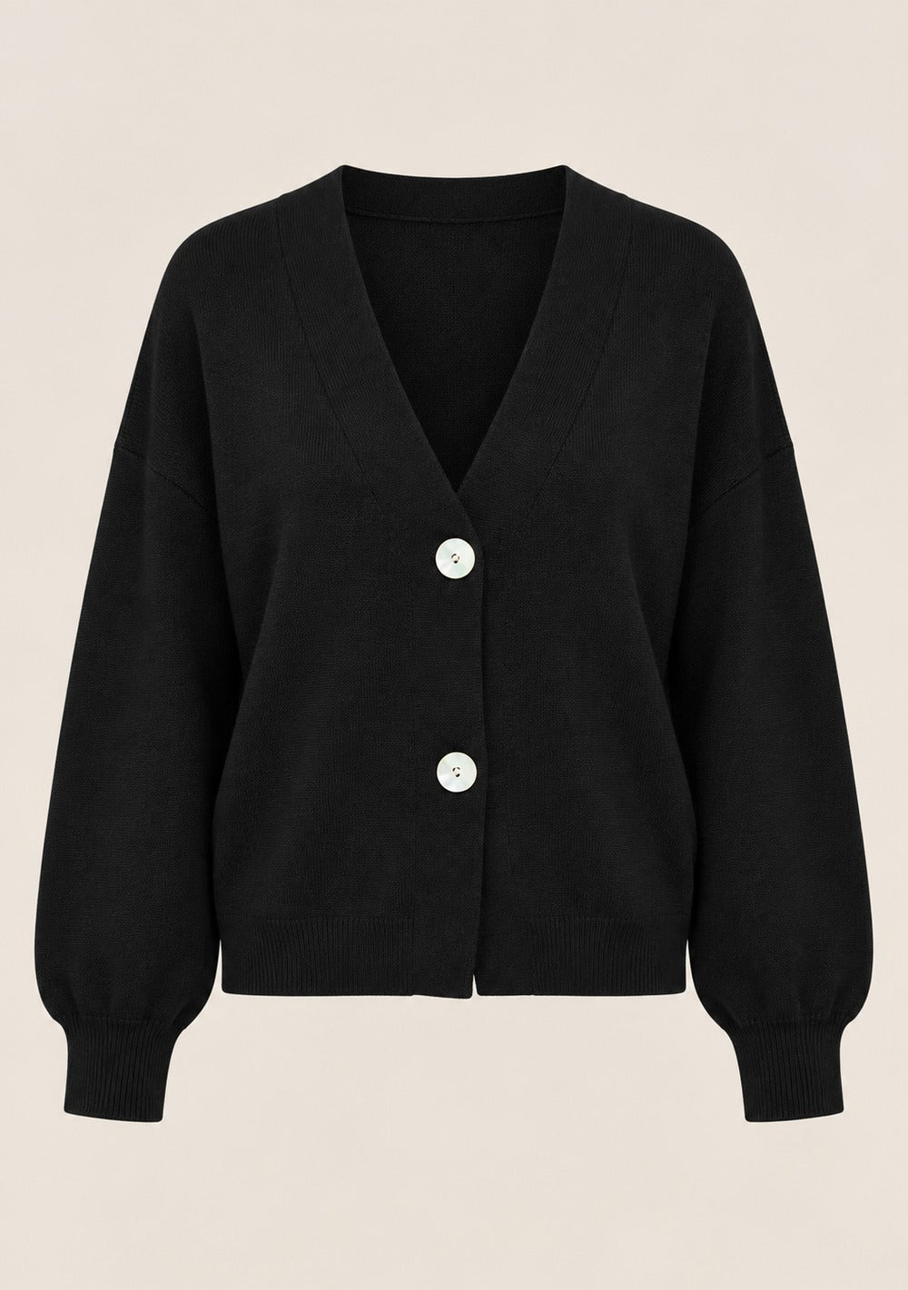 Cardigan 2 Bottoni Integrale da donna in colore nero, vista alternativa 4