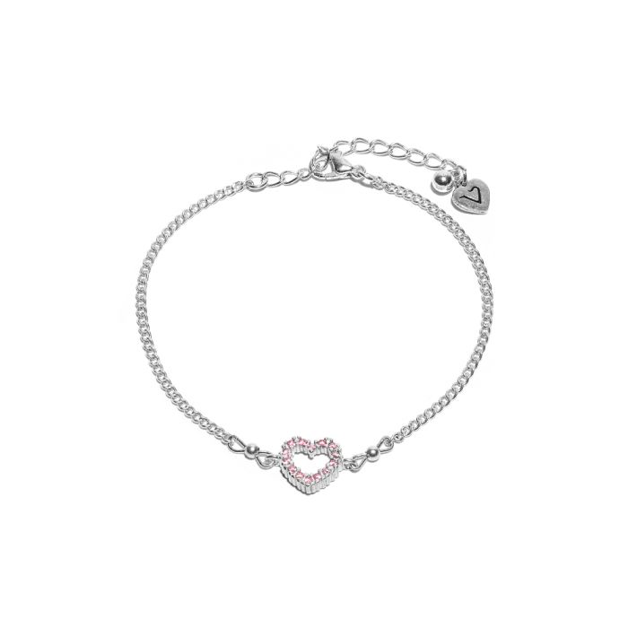 BRACCIALE CATENA CUORE MICRO ZIRCONI