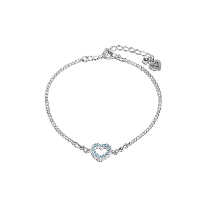 BRACCIALE CATENA CUORE MICRO ZIRCONI