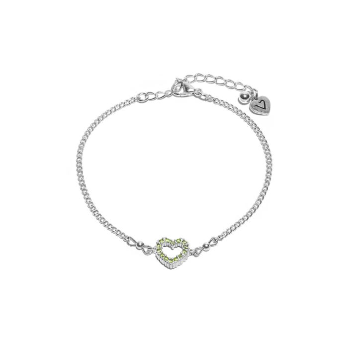 BRACCIALE CATENA CUORE MICRO ZIRCONI