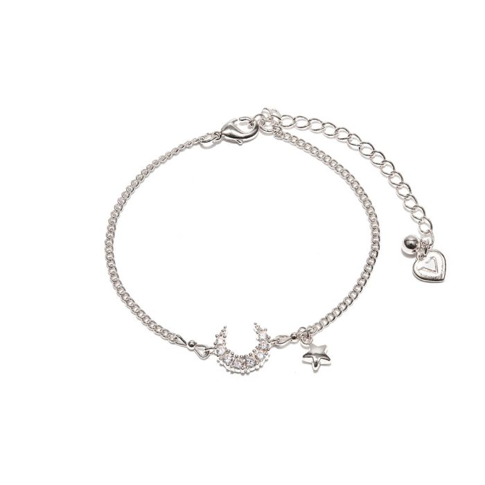 BRACCIALE CATENA LUNA MICRO ZIRCONI