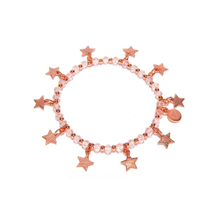 BRACCIALE EL. CRISTALLI/STELLE PENDENTI