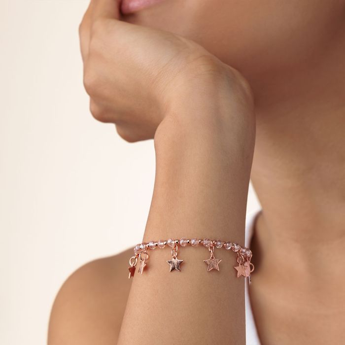 BRACCIALE EL. CRISTALLI/STELLE PENDENTI