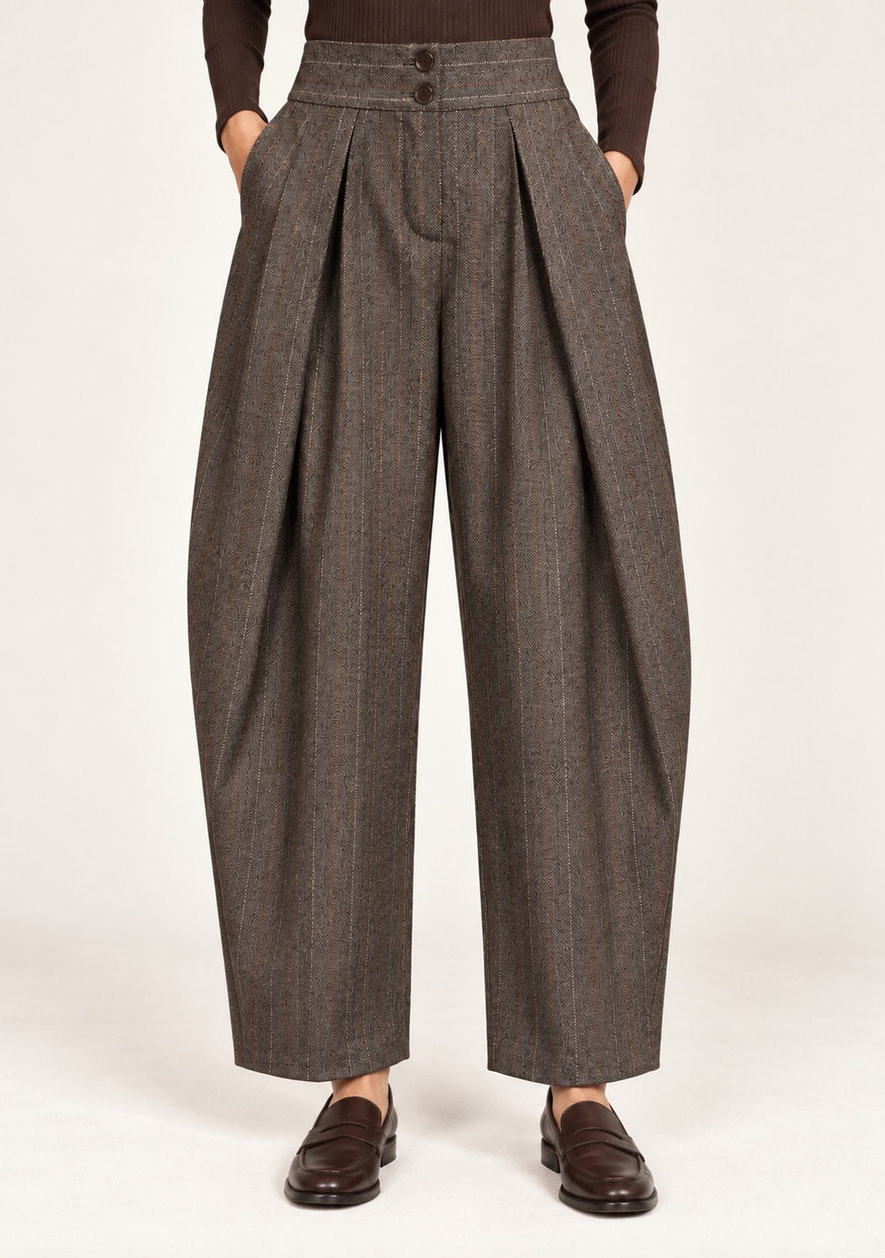 Pantaloni Balloon Gessati