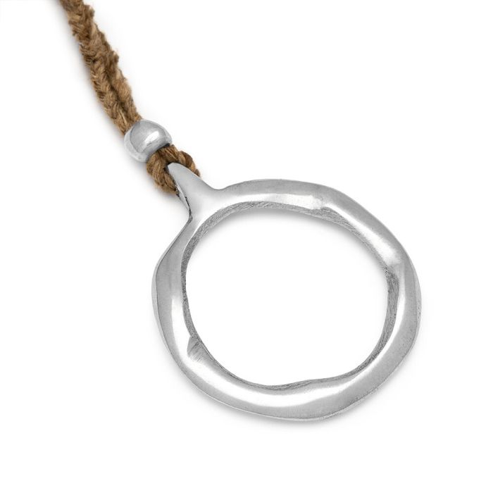 PENDENTIF SOIE GRAND CIERCLE A TROU