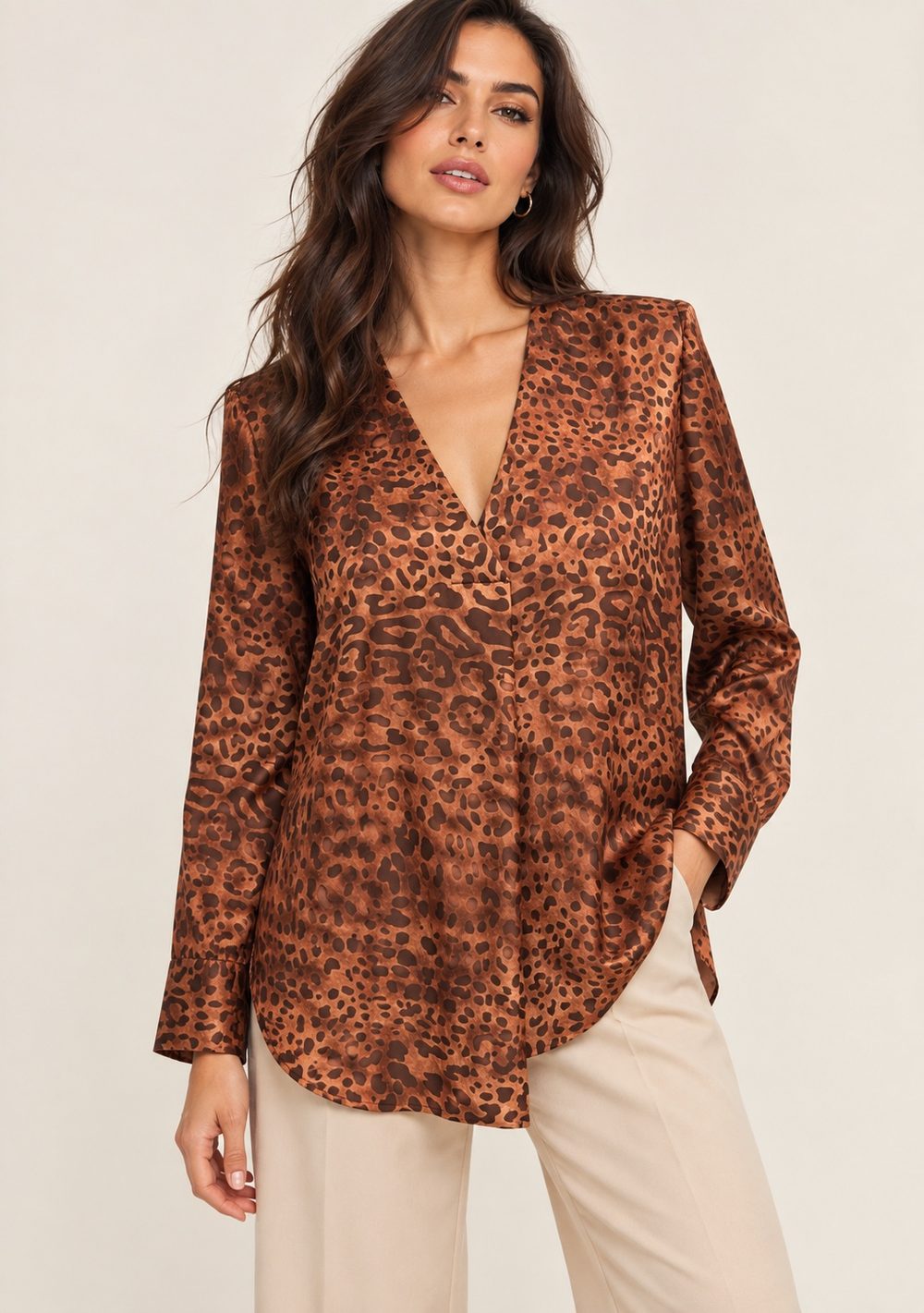 Blusa Scollo a V Fantasia