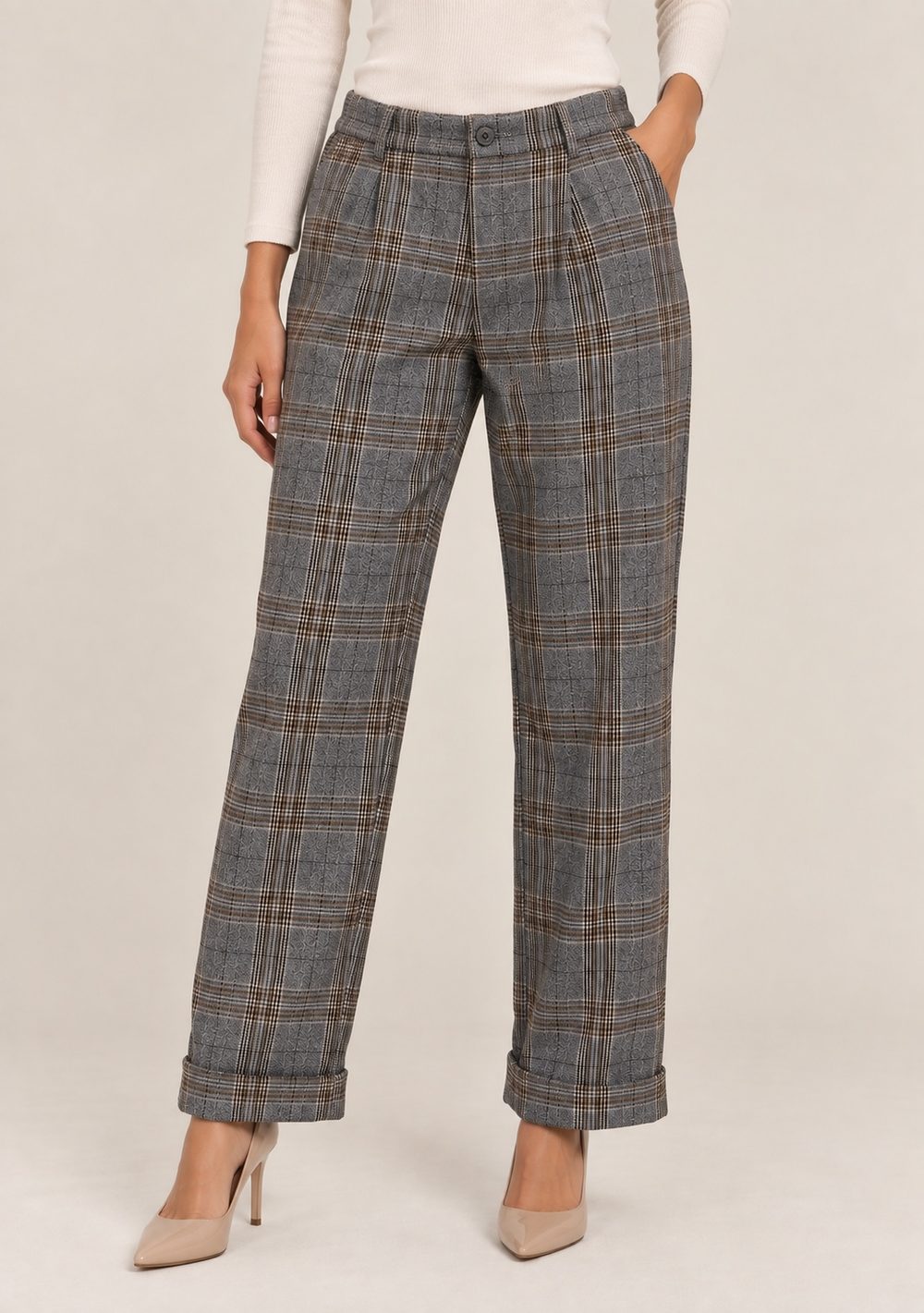 Pantaloni 1 Pinces Scozzese
