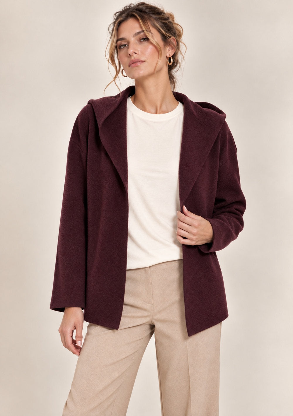 Cardigan con Cappuccio