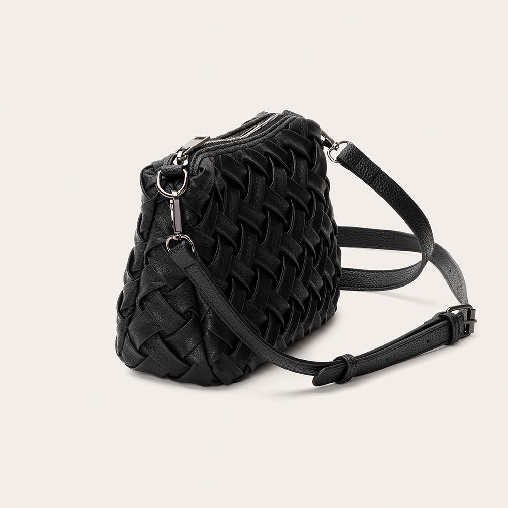 WEAVED POCHETTE BAG BLACK