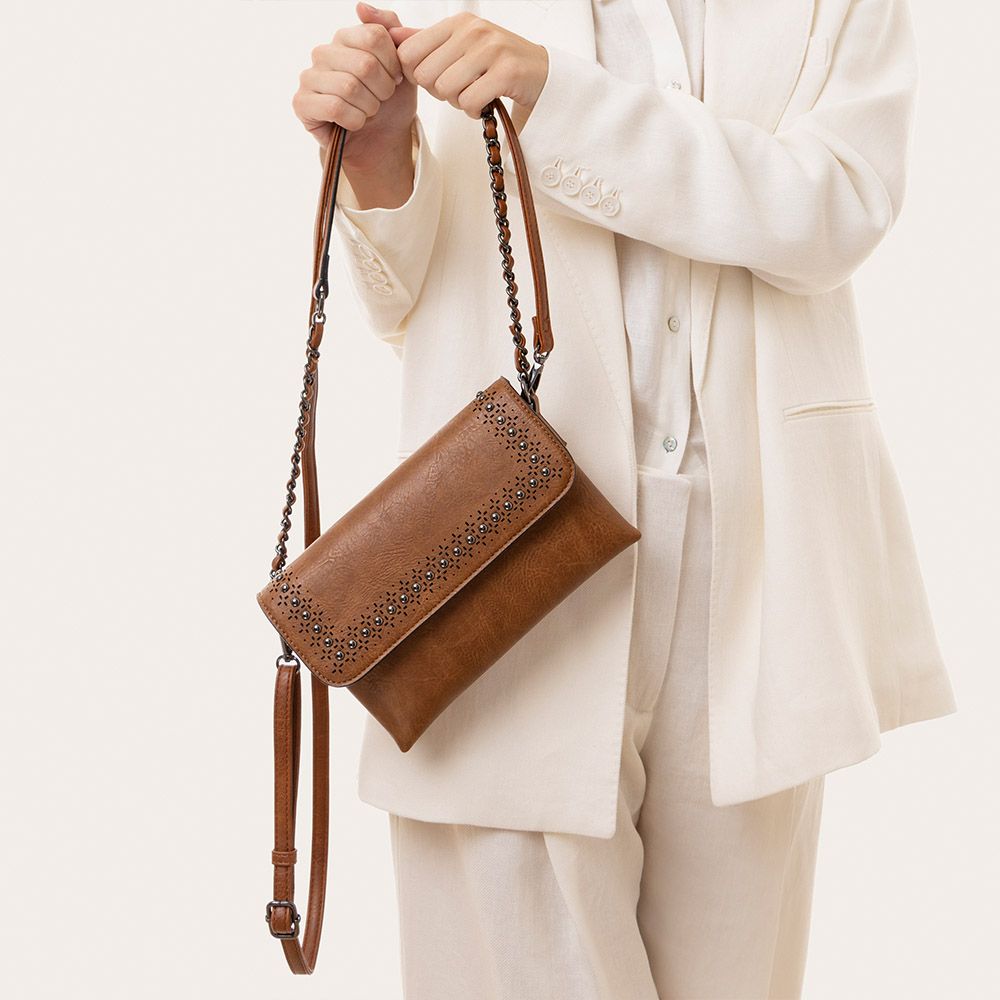 FLAP BAG BROWN