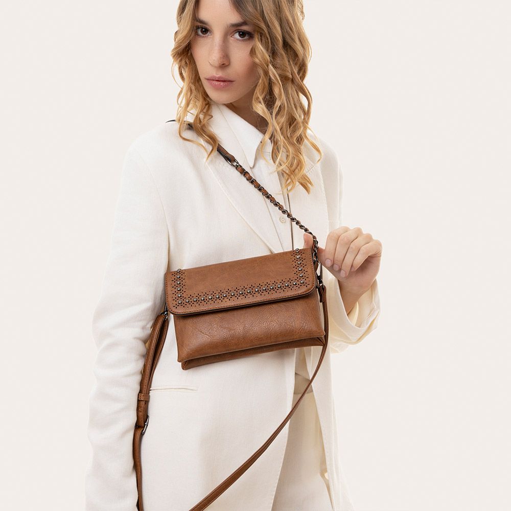 FLAP BAG BROWN