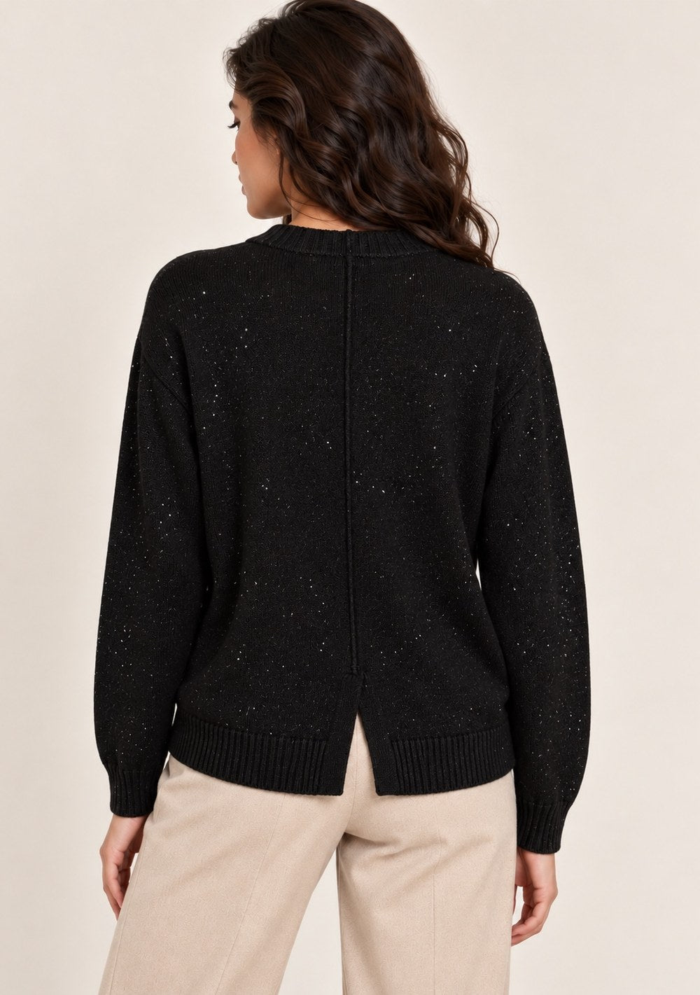 Maglia Girocollo con Paillettes
