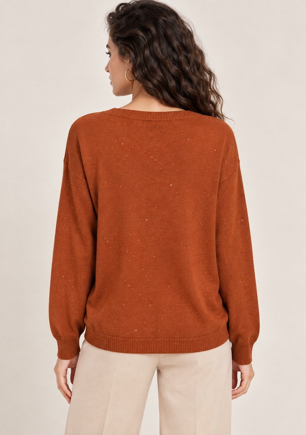 Maglia a Barca con Paillettes - foto 5