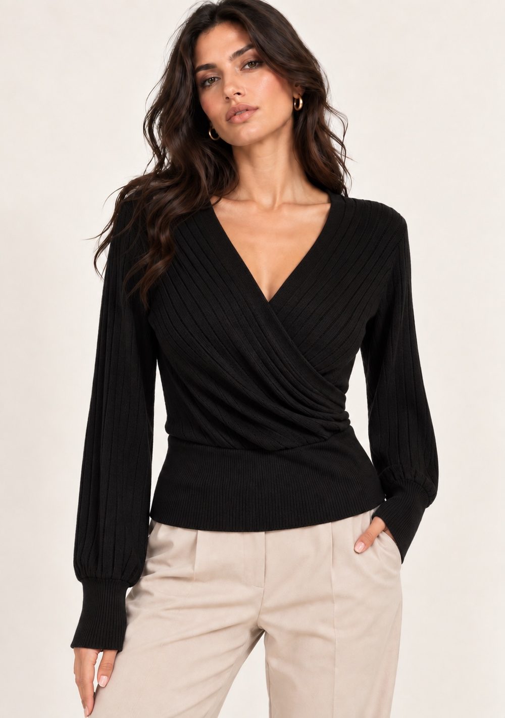 Maglia Scollo Incrocio Bustino
