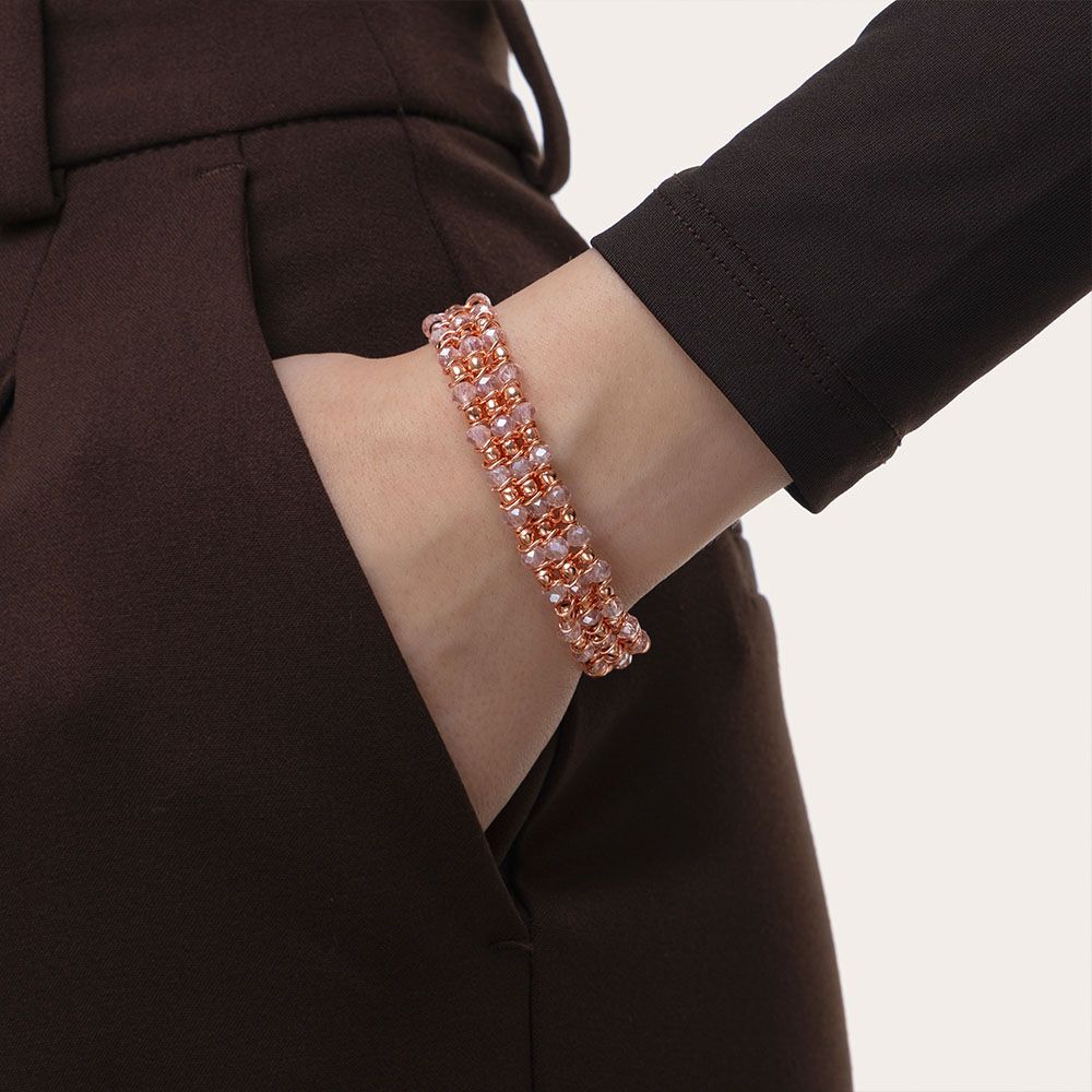 BRACCIALE ELASTICO 3 FILI CRISTALLI MIX