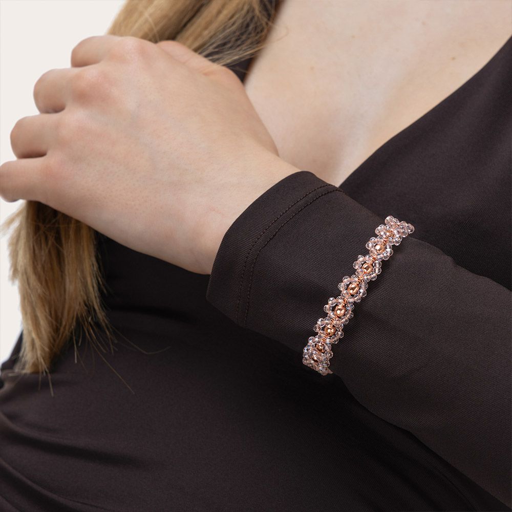 BRACCIALE CRISTALLI FIORE