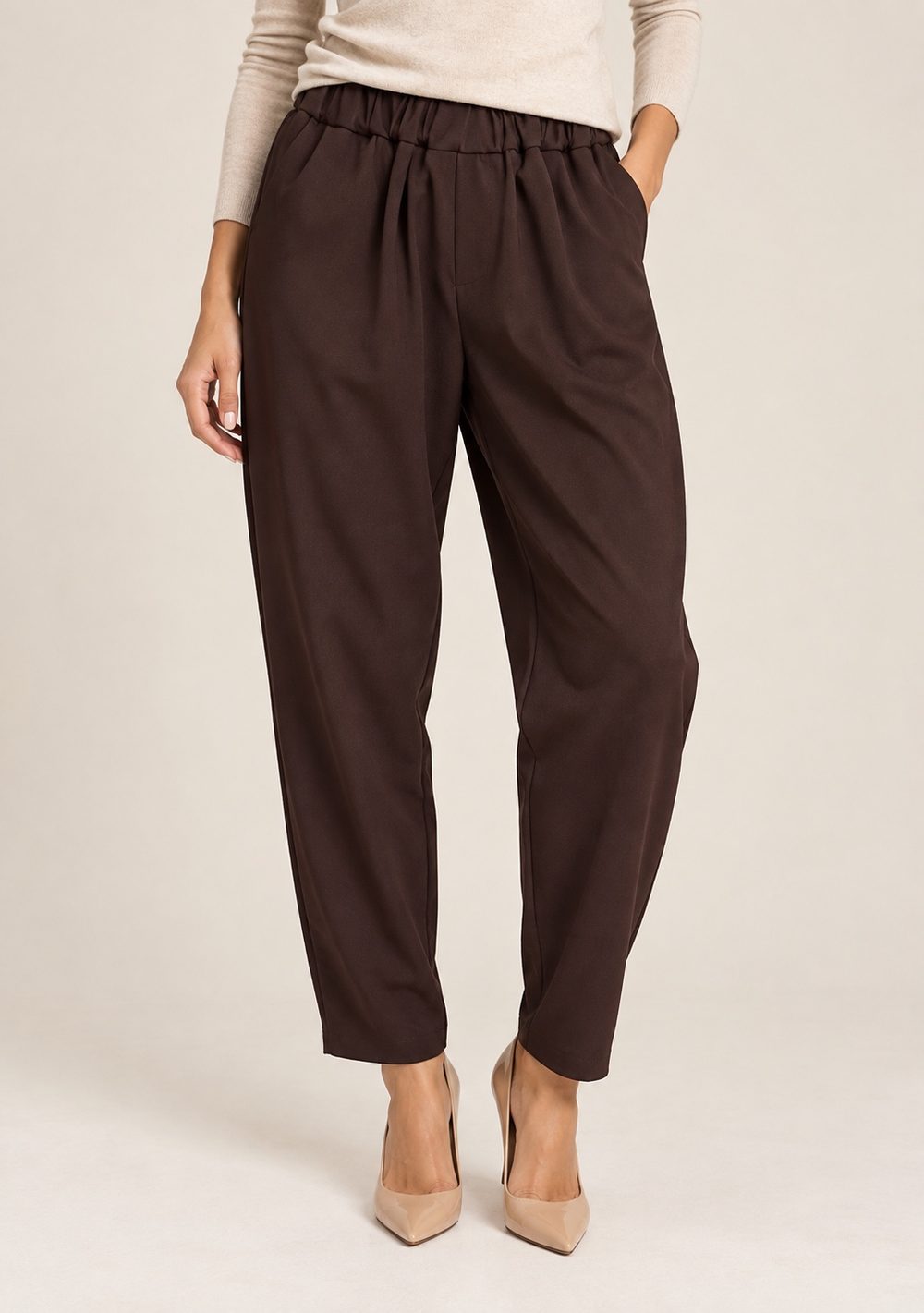 Pantaloni Tapered con Elastico