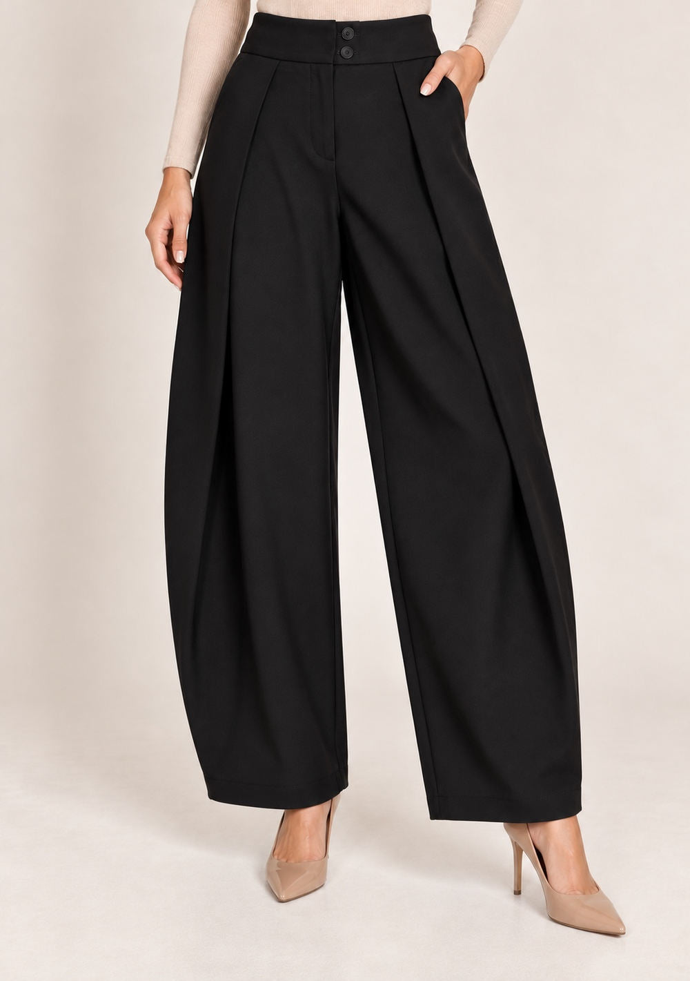 Pantaloni Balloon con Pinces