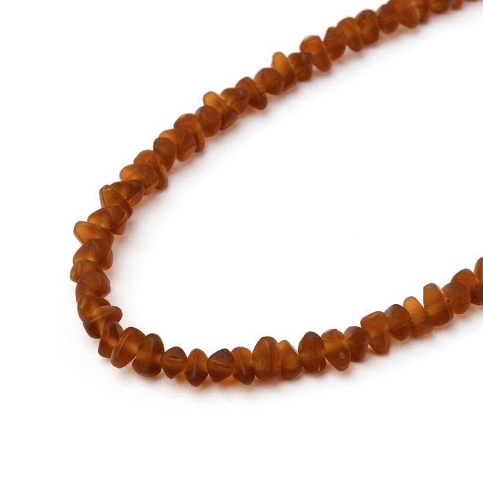 COLLANA PERLE IRREGOLARI - AMBRA SCURO